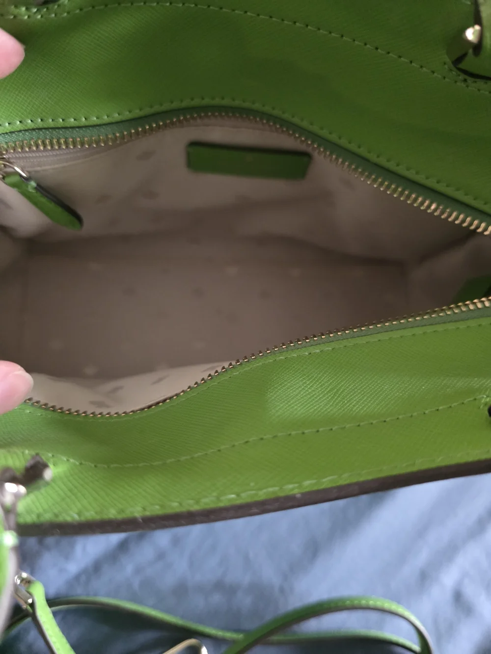 kate spade New York Lime Green Saffiano Leather Satchel